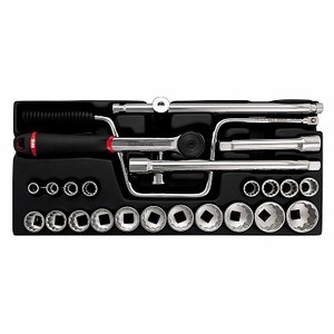 Jeu de douilles Usag 1/2 pouce avec poignée en T, douilles hexagonales, kit d'outils de bricolage, garantie de 3 ans - Product Image 1