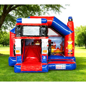 Château gonflable à thème camion pour garçons avec toboggan, centre de jeux commercial et <span class=keywords><strong>location</strong></span> pour fêtes avec souffleur d'air - Product Image 2