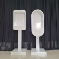 Cabine téléphonique londonienne lumineuse à LED avec messagerie audio pour livre d'or, support de toile de fond, fournitures de décoration pour mariages et fêtes