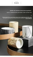 Bougie artisanale en cire de soja de luxe pour la décoration de la maison pendant les fêtes de Diwali, en pot en céramique, à longue durée de vie, avec grain de bois et de marbre, parfumée