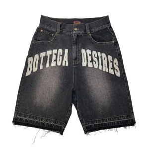 Customized Logo Embroidered <b>Patch</b> <b>Men</b> Jorts Streetwear Raw Hem Y2k Baggy Jeans <b>Shorts</b> Hight Quality <b>Men</b> Denim <b>Shorts</b> - Product Image 1