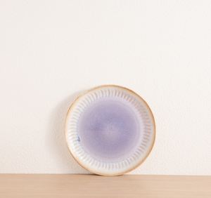 Vintage Purple Beige Gradient Fluted Ceramic Dinner Set, Rustic Stoneware Tableware for Modern Kitchen/Cafe/Restaurant/Home/Gift - Product Image 4