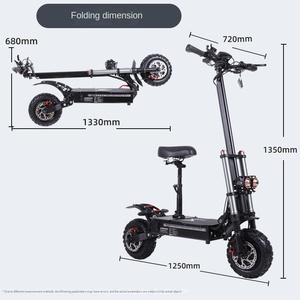 Scooter eléctrico de alta potencia de 6000W de Doble accionamiento para adultos, diseño plegable de pelo liso, Motor sin escobillas, almacén en el extranjero de 120kg - Product Image 4