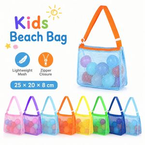 Personalized Kids Mesh <b>Beach</b> <b>Bag</b> Cute Cartoon Net Tote <b>Bag</b> for Summer Toys Storage Children's Promotional Gift - Product Image 1
