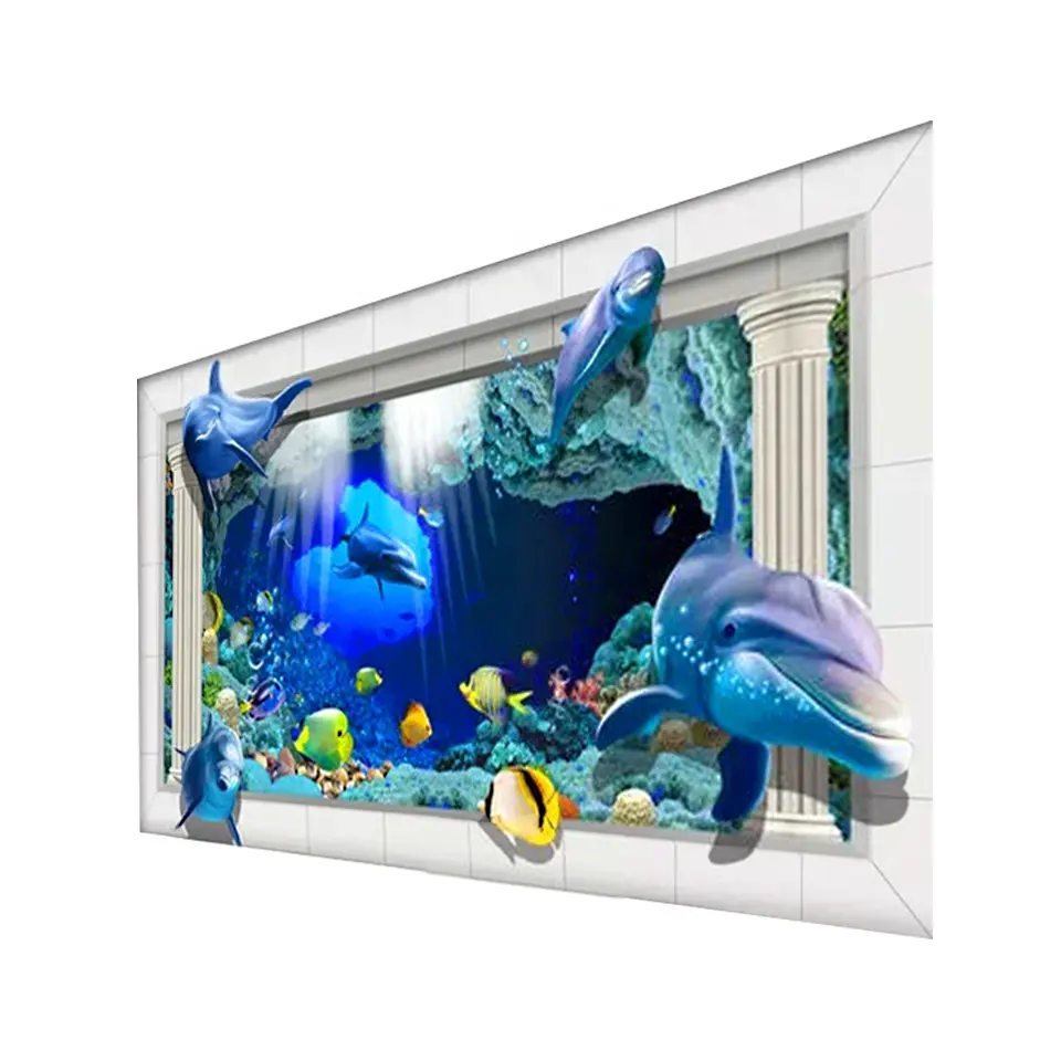 Neueste Design Seaword 3D Inkjet Fliese TV Hintergrund Keramik 3D Wand fliese