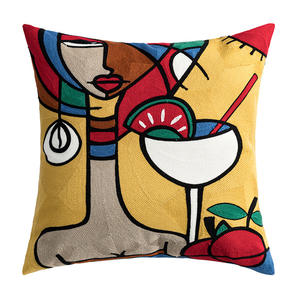 Dekorative Stickerei Kissen bezug Baumwolle Mode Mädchen Sofa Couch Kissen bezug - Product Image 6