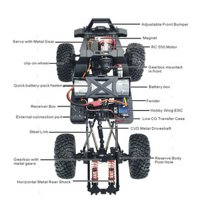 Ensemble complet de 3 pièces de rechange RGT 1/10 EX86181 pour véhicule tout-terrain télécommandé RC 4x4 - Product Image 4