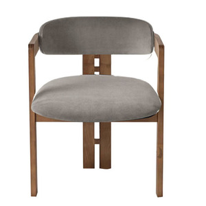 Silla de Comedor de Madera de Fresno Retro para Restaurante <span class=keywords><strong>Barcelona</strong></span>, Silla Simple con Cojín de Terciopelo y Tela Teddy para Hogar y Hotel - Product Image 5