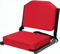 Sièges de stade extérieurs ultra rembourrés, confortables, avec dossiers en mousse épaisse, larges, portables, pliables, avec sangle d'épaule, pour camping et plage