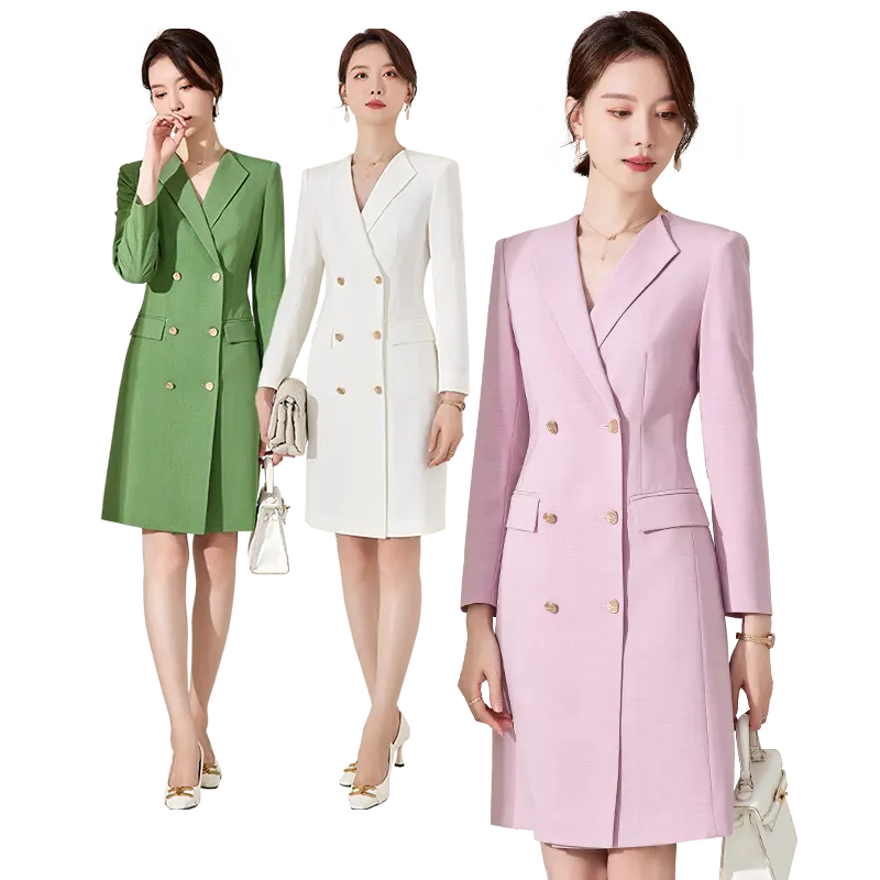 Robes de luxe femmes élégantes sexy grande taille robe 2023 avec blanc vert violet couleurs Offre Spéciale boutons design