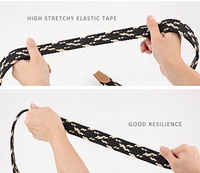 Sabuk Elastis Rajut Tenun Kain Kasual Unisex 64 Warna untuk Pria dan Wanita, Cocok untuk Celana Jeans, Multi-warna