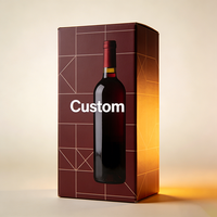 Caja de Regalo para Vino Corrugada, Impermeable y Ecológica TongKun, con Laminado Mate, Grabado en Relieve y Logotipo Personalizado Impreso, para Botellas de Vodka y Tequila