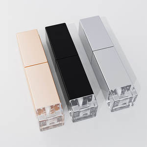 Tubes de brillant à lèvres en plastique carrés personnalisables de 6ml Récipients de rouge à lèvres liquide de couleur personnalisée avec bouchon à vis pour cosmétiques - Product Image 4