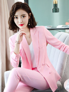 Blazer Slim Fit a maniche lunghe da donna giacca nera rossa da donna pantaloni da donna - Product Image 4