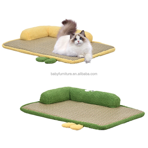 Milieuvriendelijk Schattig Rotan Huisdierbed Effen Patroon Zomerkennel Hondenslaapbed Met Doos/Karton Plukken - Product Image 6
