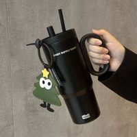 Vaso Térmico de Acero Inoxidable 316 de Calidad Premium con Precio Mayorista, con Pajita y Asa, Taza de Viaje Aislada al Vacío, Termo de 720ML