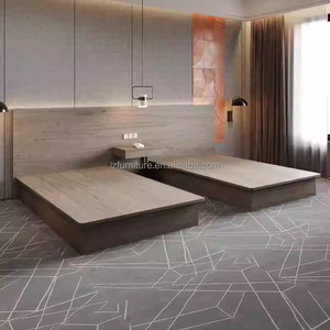 Hotel Bedroom Furniture Sets Double Single Bed with Wooden Headboard Nightstands <b>TV</b> Console Work Desk For 3 Star Hotel Project - Product Image 4