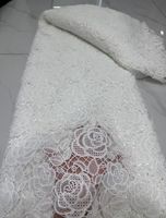 Tissu en dentelle guipure/cupion/cordon 100 % polyester de haute qualité, écologique, pour robes de mariée et décorations de fête - Vente directe d'usine