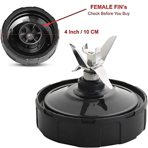 ใบมีดเครื่องผสมอาหาร,อะไหล่เครื่องปั่น <span class=keywords><strong>Ninja</strong></span> <span class=keywords><strong>Blade</strong></span> 6ครีบสำหรับ <span class=keywords><strong>Ninja</strong></span> Auto IQ BL480 BL480D BL482 BL456 (ครีบหญิง) - Product Image 2