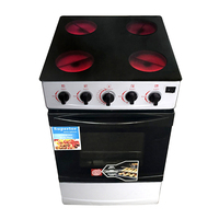 Cuisinière Céramique 4 Plaques Infrarouge avec Four Électrique et Gril