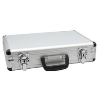 Boîte à outils portable robuste U-WORTHY - OEM personnalisable, étui en aluminium rigide argenté et noir pour le rangement des équipements