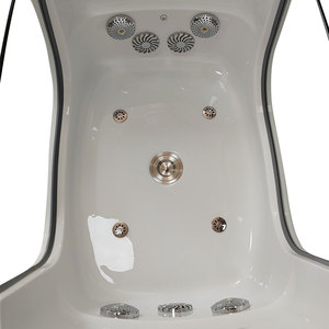 حوض استحمام جديد للحيوانات الأليفة مع نظام تدليك وفقاعات وسبا LED، حوض أكريليك قائم بذاته للعناية بالكلاب - Product Image 5