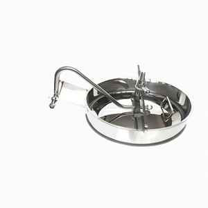 Couvercle d'égout elliptique poli en acier inoxydable 316L pour équipement industriel - Product Image 1