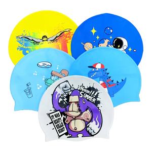 Umweltfreundliche OEM Schwimmer Personalisierte Wasserdichte Unisex Silikon-Badekappe für Erwachsene und Kinder für den Wassersport - Product Image 1