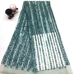 <span class=keywords><strong>Tela</strong></span> de Encaje Bordada con Lentejuelas Planas con Diseño de Flores y Rayas, Estilo Africano, Superventas 2020, <span class=keywords><strong>para</strong></span> Vestidos - Product Image 1