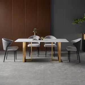 Modern mermer masa yemek masası ve 6 sandalyeler yemek masaları sandalye seti ile yemek odası mobilyası satılık ucuz