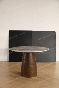Tavolino Rotondo in Moderno Stile Nordico con <span class=keywords><strong>Marmo</strong></span> Fantasy Brown, Set di Mobili per Sala da Pranzo e Soggiorno per Hotel e Ville - Product Image 6