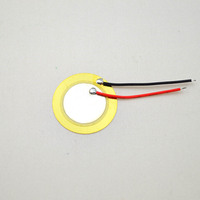 Diaphragme piézoélectrique circulaire en laiton SWT 27 mm 4 kHz avec option de câblage intégré pour équipements domestiques et d'alarme de sécurité