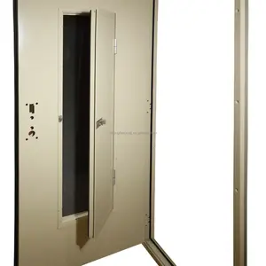 High Prefabhousing Prehung Steel Door Ventilated Swing Door with Gauze Waterproof Airtight Warm