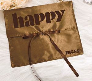 Pochette de luxe en satin de soie personnalisée avec logo, pour extensions capillaires, cosmétiques, rangement de perruques et sacs cadeaux - Product Image 2