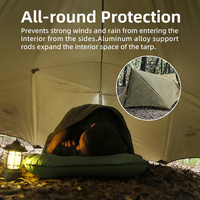 Bâche imperméable PU2000 pour l'extérieur, bâche ultralégère pour hamac, bâche de pluie pour tente de camping, bâche de pluie portable, auvent