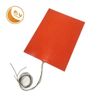 Calentador de goma de silicona de 5v, 12v, 24v, tamaño personalizado, sartén de aceite eléctrica flexible, almohadilla de calefacción, calentador de batería de coche