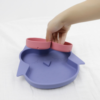 Vaisselle alimentaire personnalisée pour enfant en bas âge, vaisselle divisée, bavoir, aspiration, cuillère, assiette, bol, ensemble d'alimentation pour bébé