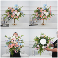 DKB Flowers Boules de fleurs luxuriantes en gypsophile et roses nude pour centres de table de mariage, décoration de maison, hôtel, villa, fête