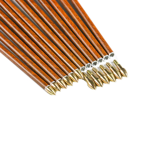 Linkboy 32 pollici 6.2 millimetri <span class=keywords><strong>Spine</strong></span> 300-800 di <span class=keywords><strong>Legno</strong></span> Della Pelle di 4 pollici Turchia Piuma Punto di Campo di Tiro Con L'arco Freccia di Carbonio per le Riprese - Product Image 4