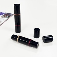 Contenant double pour rouge à lèvres et gloss, tube en plastique double extrémité, emballage pour baume à lèvres et stick de contouring deux-en-un, vente en gros
