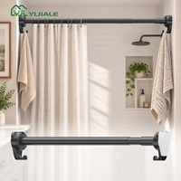 YIJIALE – Tringle de Douche Moderne en Acier Carbone 25mm, 37.4-59 pouces, Fixation sans Outil par Verrouillage Rotatif, Vente en Gros Directe Usine (13 Ans d'Expérience)