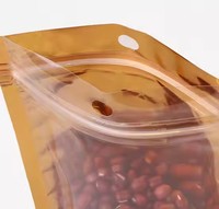 Custom Kleine Aluminiumfolie Voedselverpakking Plastic Holografische Tas Zip Lock Zakje Opstaan Rits Zak Voor Gedroogde Vruchten Met Logo