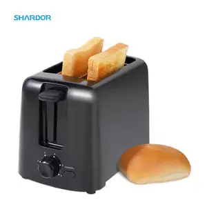 Best Prime 2 Slice Toaster Negro uniformemente rápido 6 ajustes de sombra Bandeja de migas extraíble Tostadora de acero inoxidable