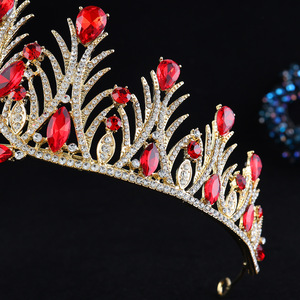<span class=keywords><strong>Couronne</strong></span> de reine en alliage plaqué or <span class=keywords><strong>avec</strong></span> cristaux AB et strass pour Miss Univers - Product Image 5