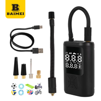 Compresseur d'air portable sans fil BAIMEI, mini, rechargeable, en ABS, pour voiture et vélo, gonfleur de pneus numérique