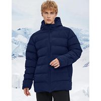 Veste matelassée décontractée à capuche pour homme Flygo FOXA, isolée, imperméable, chaude, avec fermeture éclair, coupe droite