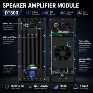 Modulo Amplificatore di Potenza SONO DT800 800W Classe D con DSP per Diffusori Line Array Doppi da 15 Pollici per Touring e Live Sound - Product Image 3