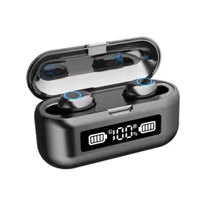 TWS 5.0 kabellose Ohrhörer Kopfhörer Kopfhörer Headset wasserdichtes LED-Display F9 Mini Touch Control Noise Cancel ling Charging Box