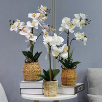 Realistische Künstliche Orchideen-Blumen Set mit Topf - Weißes PVC/PE-Material Anpassbar für Weihnachts- und Chinesische Neujahrsdekorationen