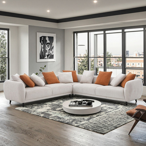 Sofás Seccionales Modulares Blancos Personalizables, Muebles de Diseño Cómodos, Sofá Esquinero Extensible con Chaise Longue para Sala de Estar - Product Image 1